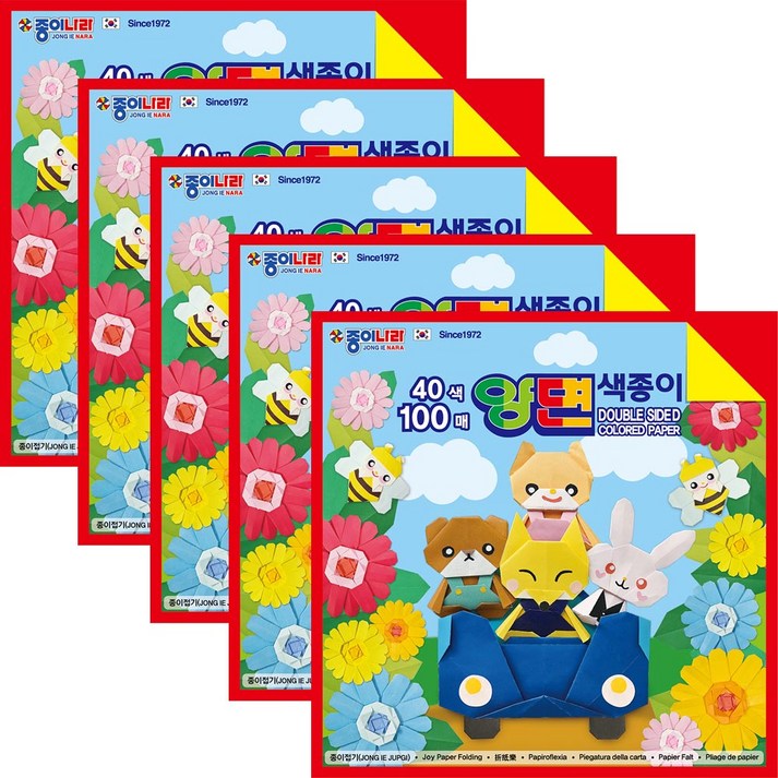 종이나라 양면색종이 30cm 100매, 5개