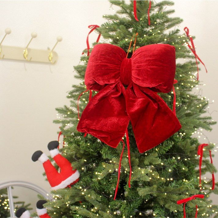 해피인어스 대형 리본 벨벳 쿠션 리본 1p