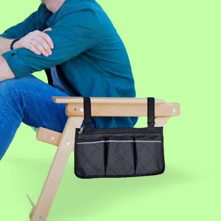 사이드 포켓 주머니 의자 보조 보행기 팔걸이 수납 캠핑 휠체어 포켓백