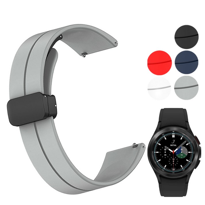 R880 갤럭시워치4 클래식 42mm 호환 실리콘 자석버클 우레탄 스트랩