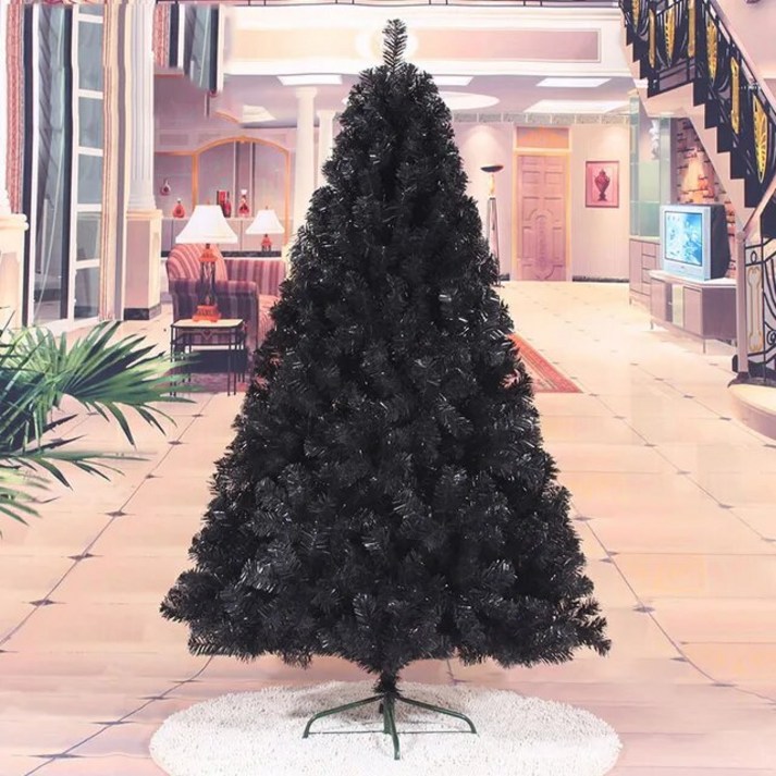 대형 2M 크리스마스트리 홈파티 연말 데코 용품 새해 120cm 150cm 검은 색 마법의 인공 크리스마스 트리 홈 장식 장식 시뮬레이션 장식 북유럽 선물