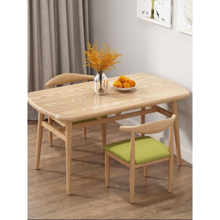 예쁜 인테리어 카페테이블 2인용 원목 식탁 작은 식당 테이블