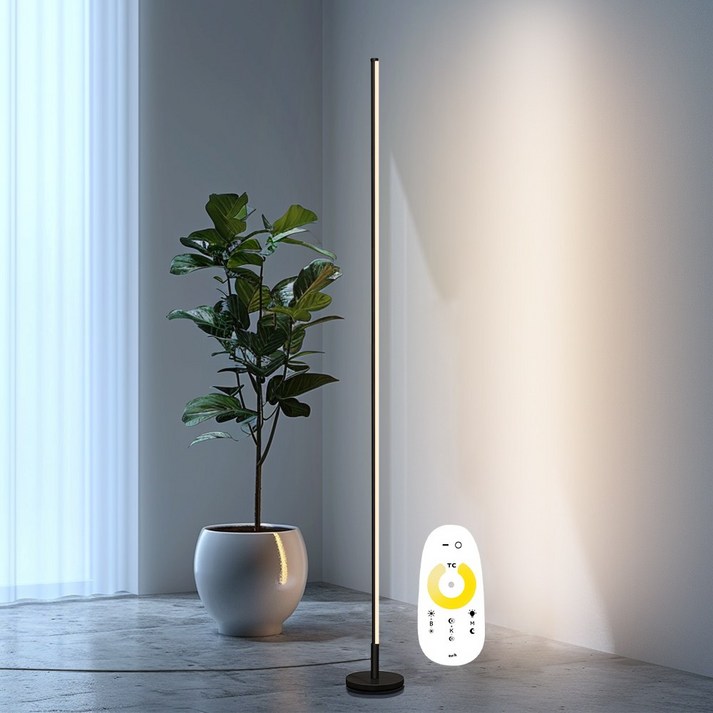 LED 북유럽 플로어 장스탠드 조명 거실등 3년AS, 블랙
