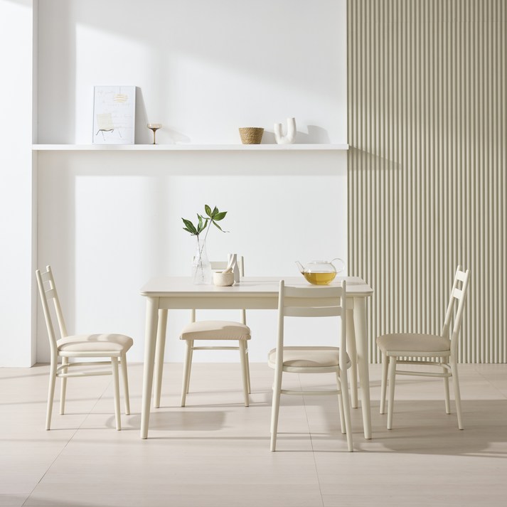 레아 고무나무 원목 포세린 세라믹 식탁세트 4인용 1200 2color