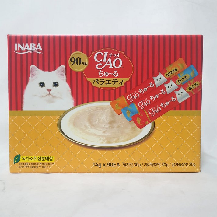 챠오츄르 대용량 90P 코스트코 고양이 츄르 간식 버라이어티 반려묘 차오추르 90P