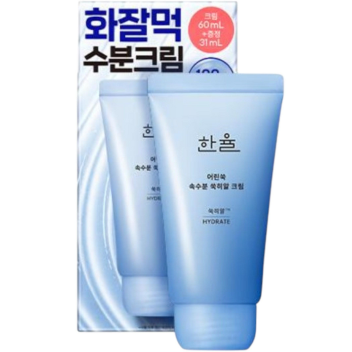 본사정품화잘먹 수분크림 한율 쑥히알 크림 60ml 기획 31ml, 1개