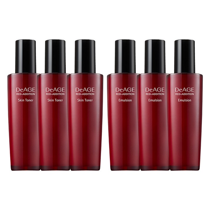 참존 디에이지 레드 에디션 3+3 기초 듀오세트 스킨 로션 120ml 단품 총 6개, 1세트