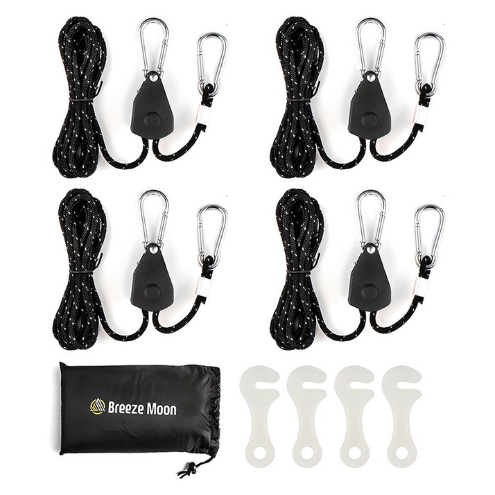 브리즈문 로프라쳇 4p + 스트링 4p + 야광후크 4p +보관 파우치 세트