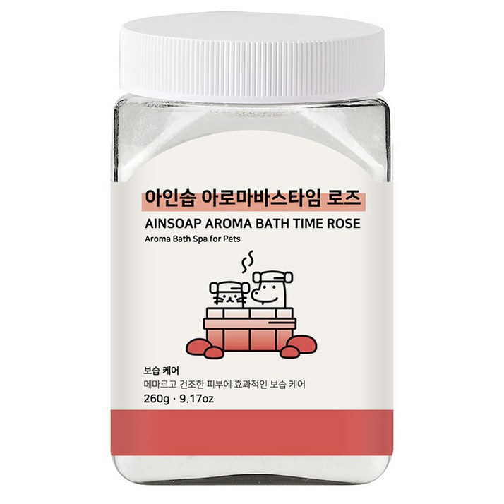 아인솝 아로마 바스타임 탄산 스파 로즈 전용 스푼, 260g, 1세트