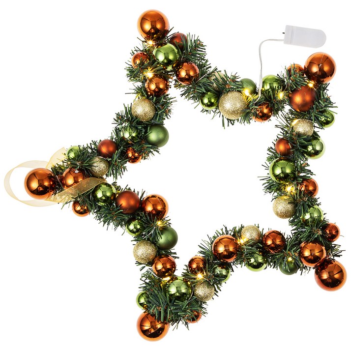 별모양 크리스마스 리스 LED 전구 세트