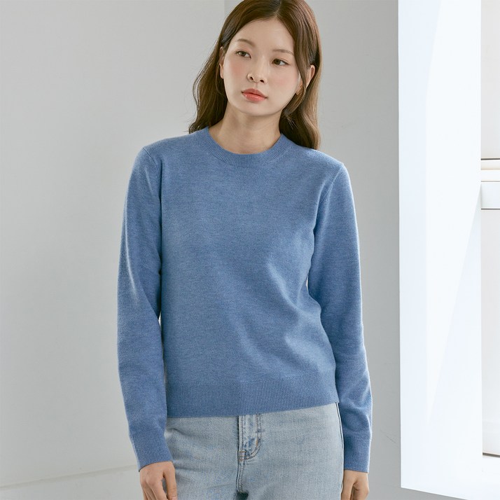 210에디트 남녀공용 라운드넥 말랑 니트 ZZ4SW070