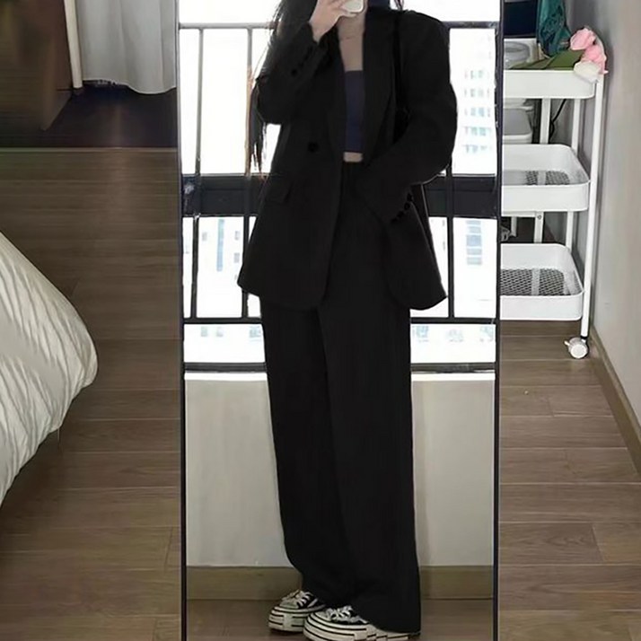 마켓에이 여성용 댄디 캐주얼 정장 투피스 세트