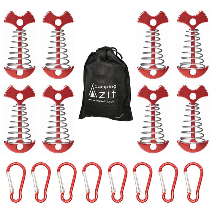 캠핑아지트 롱타입 피쉬 데크팩 8p 카라비너 8p 전용 파우치 캠핑아지트 롱타입 피쉬 데크팩 8p 카라비너 8p 전용 파우치