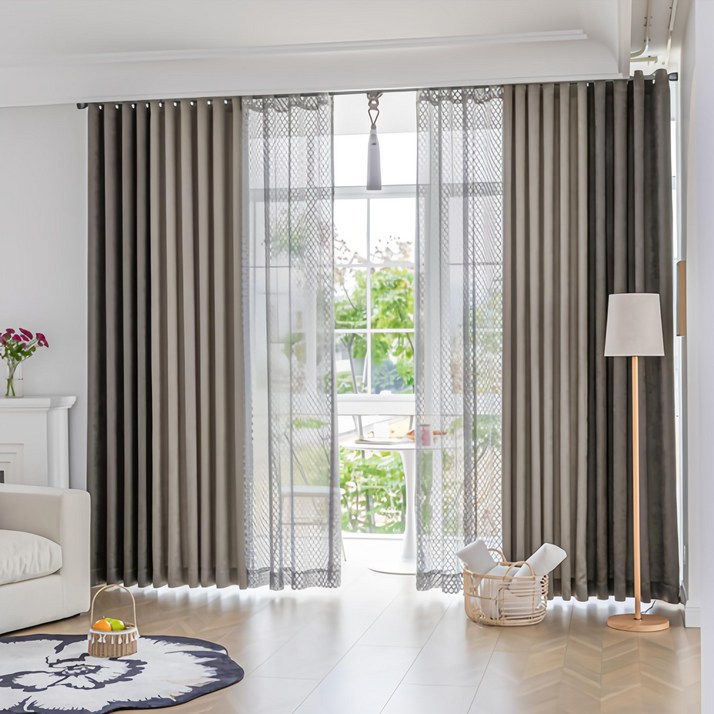 지나송 암막커튼 2p  커튼끈 2p  후사고리 2p  코디커튼 2p  커튼봉 세트