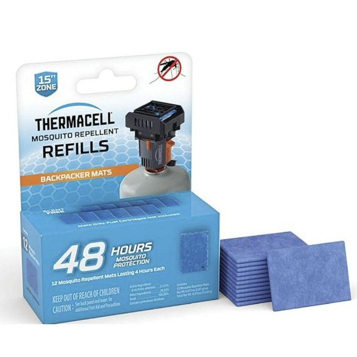 Thermacell 써마셀 모기퇴치기 훈증기 향매트 2세대 (16시간 지속시간 15피트)