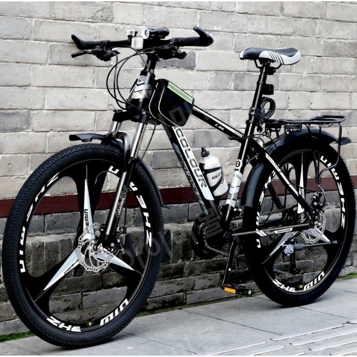 MTB 산악 자전거 입문용 출퇴근용 통학용 30단 로드 자전거 24인치 26인치, 글로리 스틸 프레임 6칼휠 블랙레드