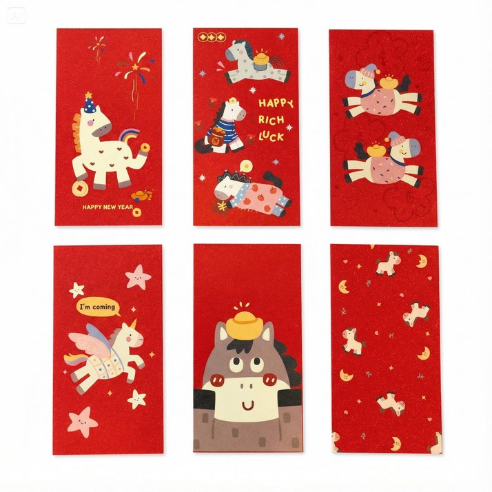 2026 병오년 고급 말띠 세뱃돈 봉투 설날 예쁜 용돈 봉투 말의해 현금봉투 새해봉투