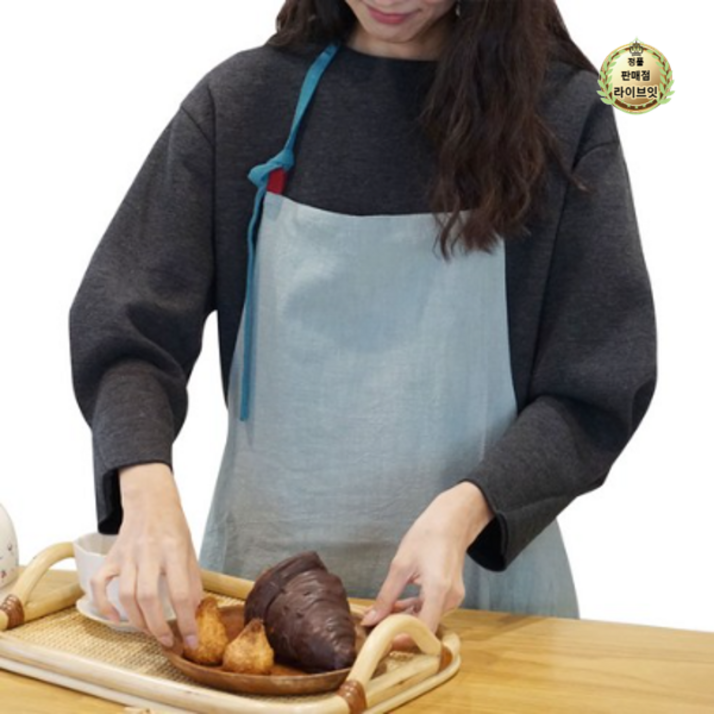잇츠온 롱 원피스 린넨 앞치마