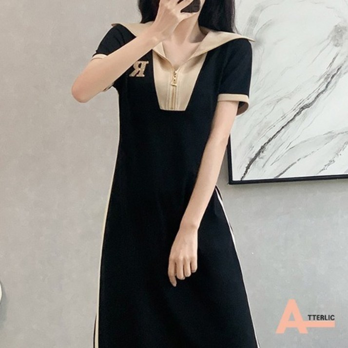 아뗄릭 에포테 집업 슬림핏 사이드 라인 캐주얼 미디 원피스 02387 아뗄릭 에포테 집업 슬림핏 사이드 라인 캐주얼 미디 원피스 02387