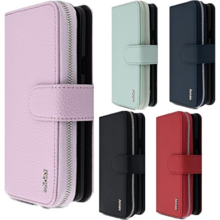 갤럭시A53 케이스 지갑 가죽 카드 수납 포켓 다이어리 플러스 더문 지퍼