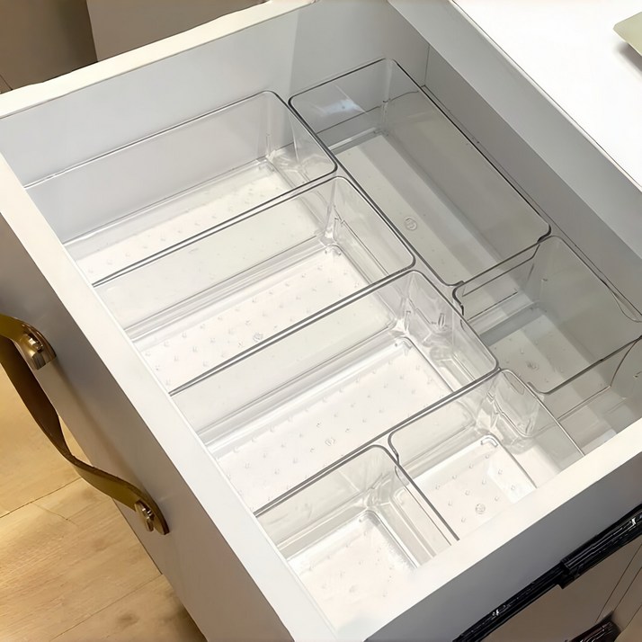 서랍 수납함, 화장품 수납함, 책상 수납함, 소품 수납, 6개, 투명