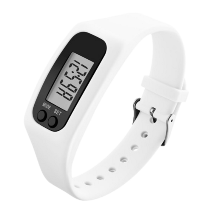 조거 디지털 손목 시계 만보기, 가벼운 휴대용, 실리콘 방수
