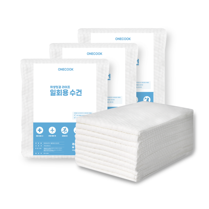 원쿡 다용도 위생 일회용 수건 30매60매 1세트