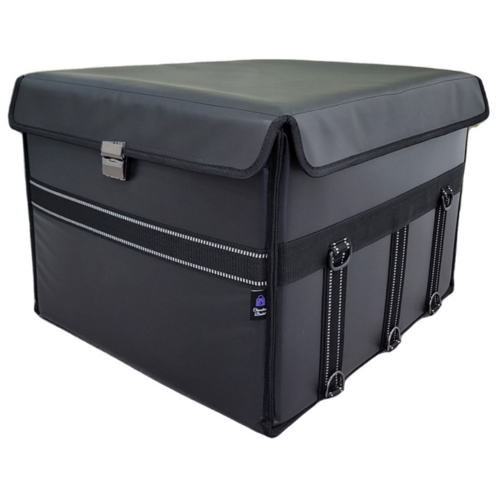 3rd 리뉴얼 카멜레온바스켓 48리터 몬스터 바스켓  배달가방 배달통 다용도 단열가방 오토바이배달가방, 블랙