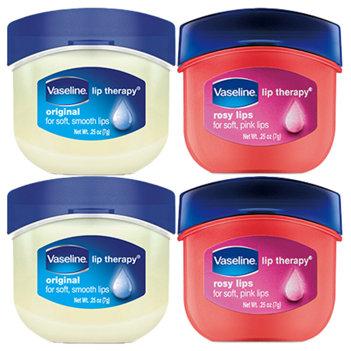 바세린 립테라피 미니자 립밤 2종 x 2p 세트, 오리지널 + 로지립스, 7g, 1개