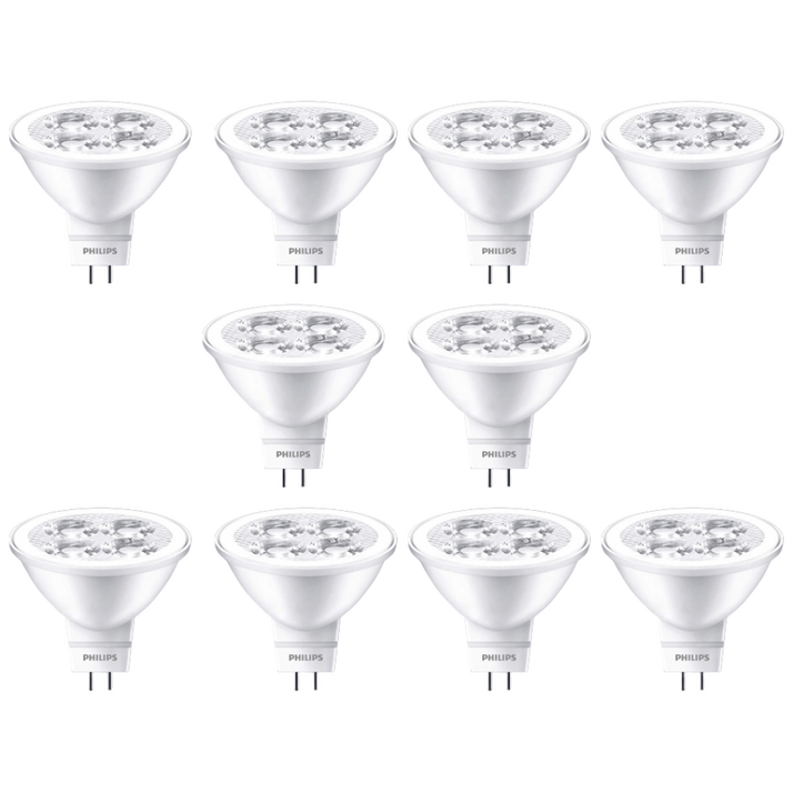 필립스 MR16 5W LED 에센셜 할로겐 램프, 전구색, 10개