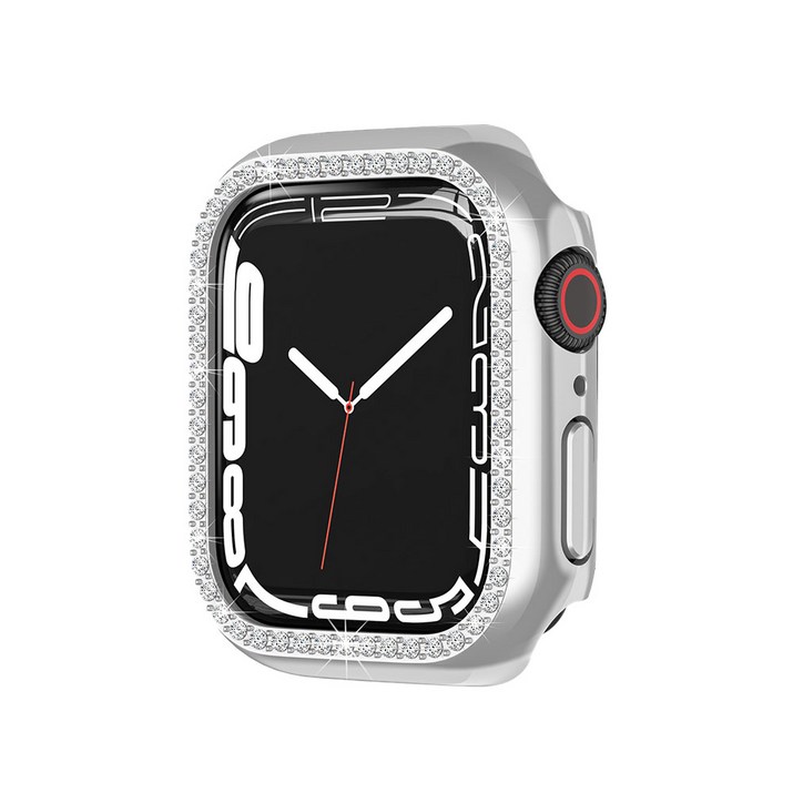 이츠라이프 애플워치 큐빅 풀커버 케이스 41mm, 실버