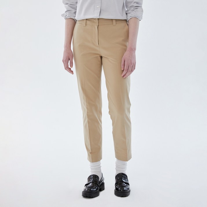 헤지스여성 여성용 슬림핏 치노 팬츠