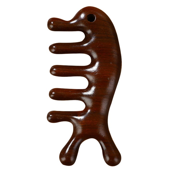 떼루와 두피 얼굴 괄사 마사지기 빗