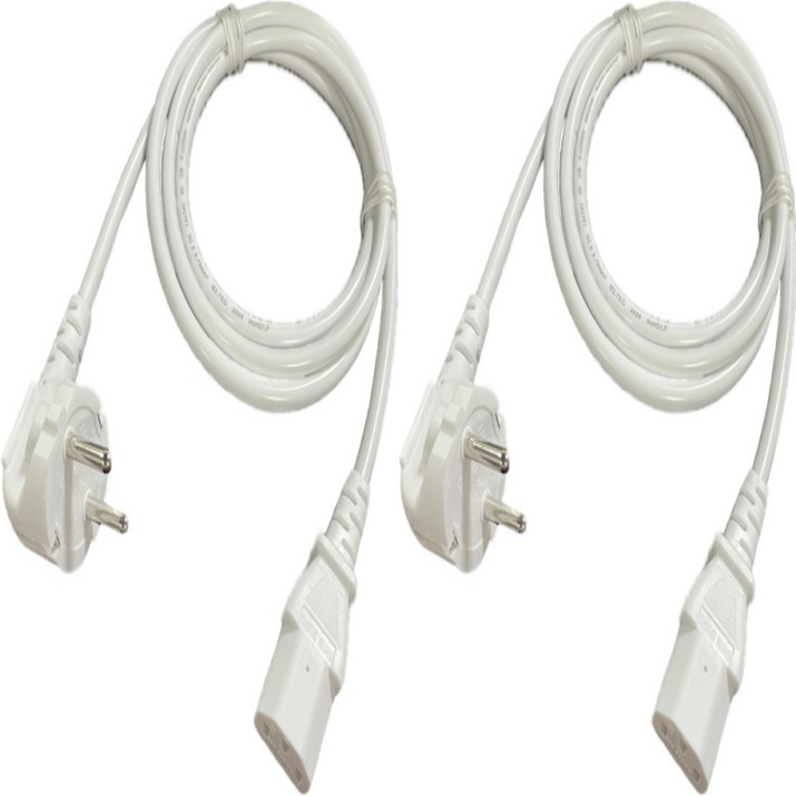 애니포트 플러스 0.75SQ 250V 10A 컴퓨터 파워 코드 흰색, 2개, 1.5m