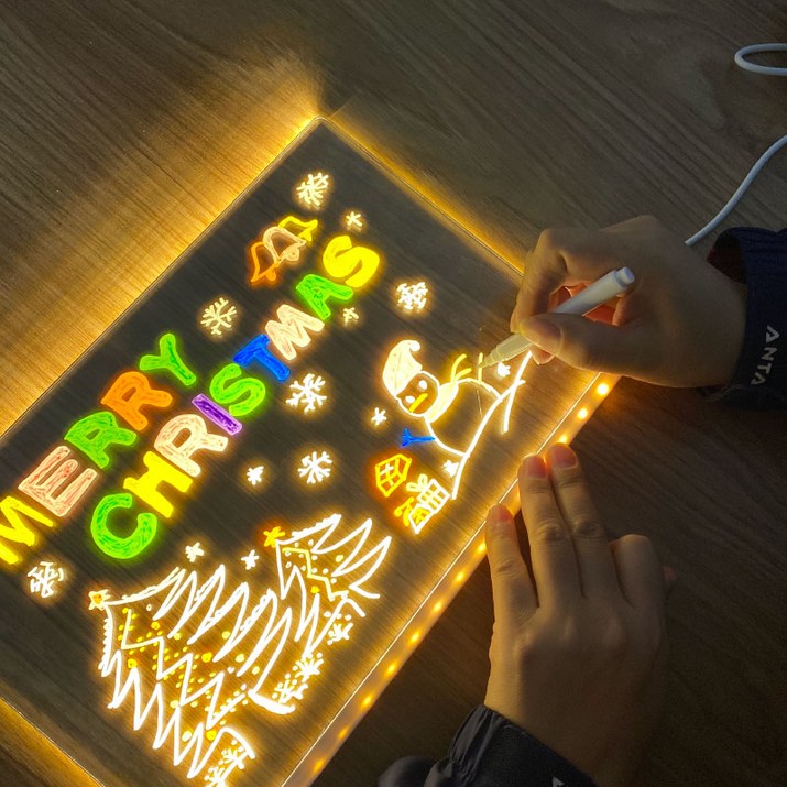 나만의 LED 무드등 만들기 DIY 빅사이즈 아크릴판 카페 보드판 그림 LED아크릴판 7가지펜 풀세트 선물 나만의 LED 무드등 만들기 DIY 빅사이즈 아크릴판 카페 보드판 그림 LED아크릴판 7가지펜 풀세트 선물