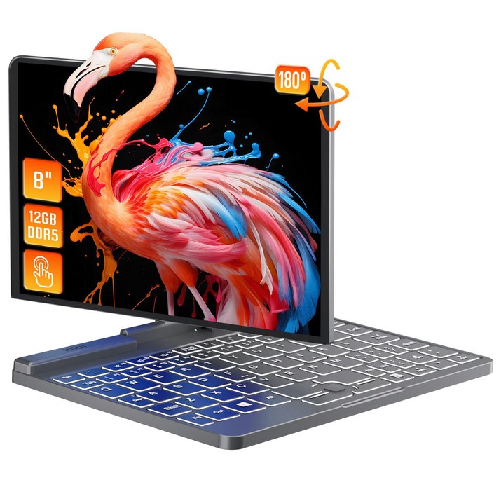 SERYUB Pocket PC Alder LakeN10012GB DDR5Windows 11 Office 2019 8인치 소형 노트북2in1