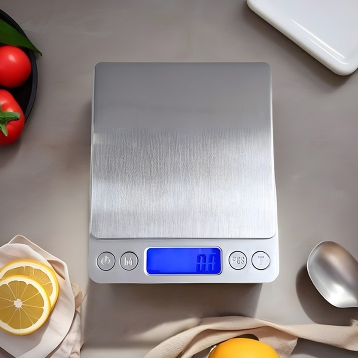 애띠앙 초정밀 0.1g측정 디지털 주방저울 전자저울, 실버, AG9001, 3kg
