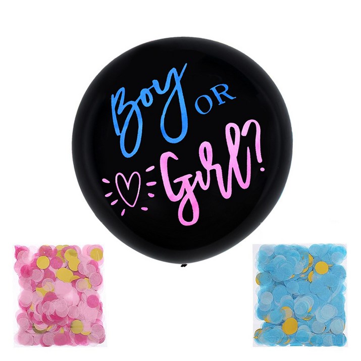 올리브파티 젠더리빌 풍선 세트 성별 확인 이벤트 베이비샤워 파티용품