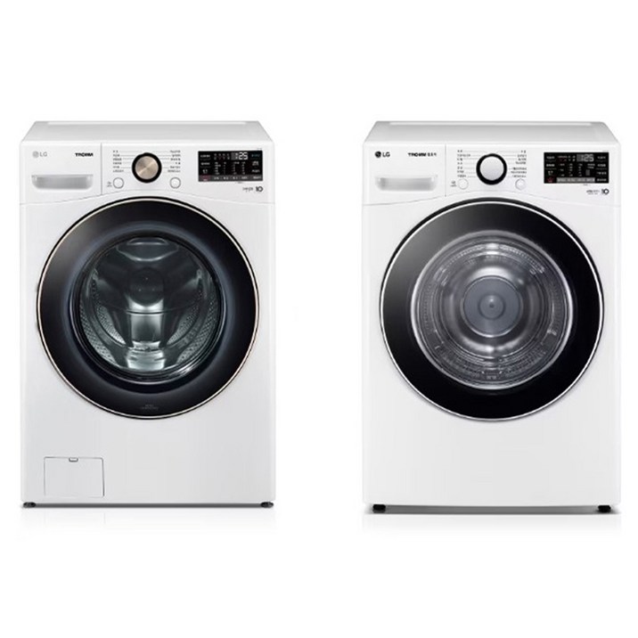 [10% 환급가전] LG전자 트롬 드럼세탁기 F21WDLP +건조기 RH19WTWN 21kg+19kg 방문설치