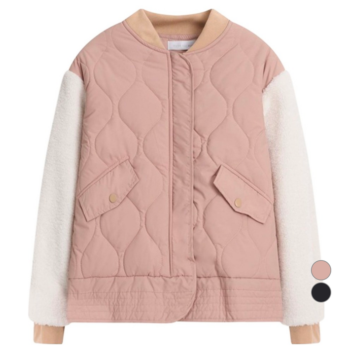 올리브데올리브 여성용 뽀글이소매 웰론 패딩