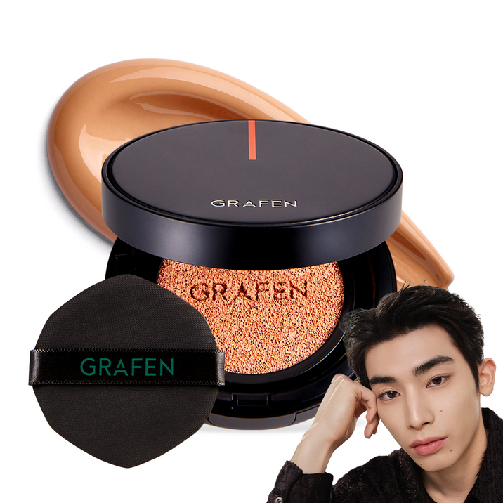 그라펜 남성용 핸섬 커버 쿠션 페이스메이크업 14g, 3호, 1개