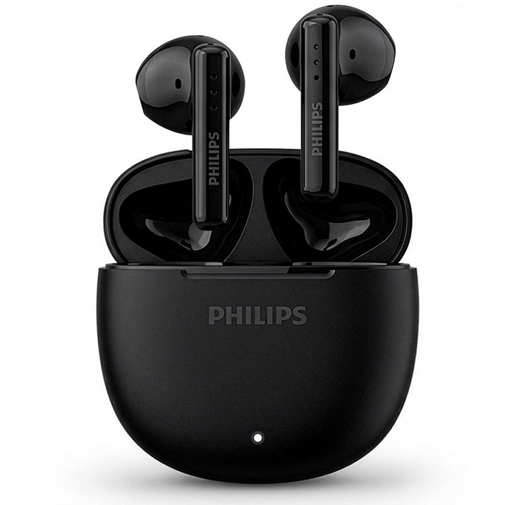 필립스 ENC 노이즈캔슬링 무선 블루투스 이어폰, TAT1139, 블랙, 26시간, 방수가능