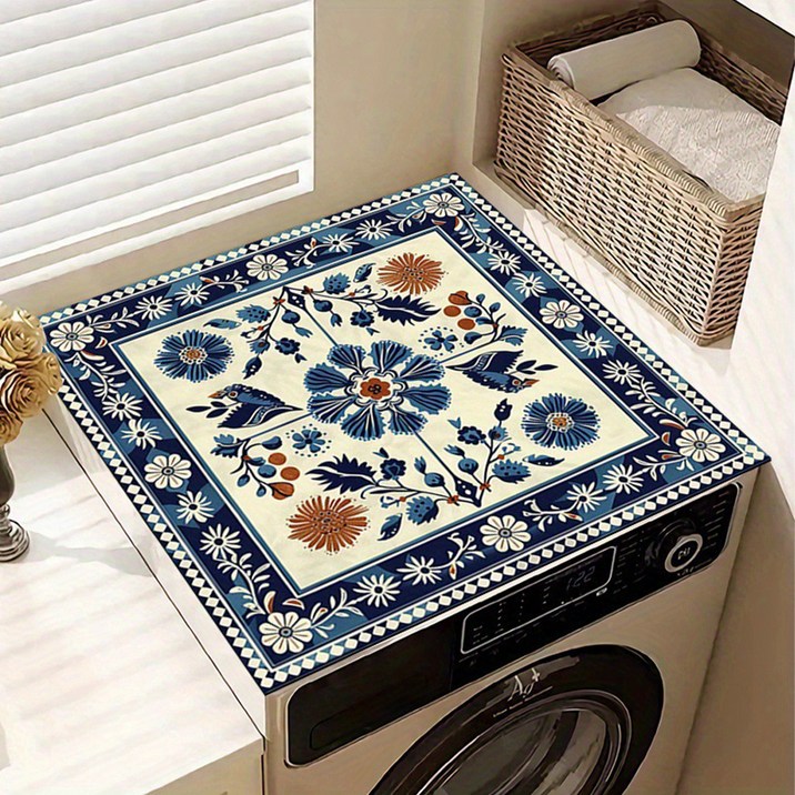 데이소이 빈티지 디자인 세탁기 매트 01 꽃