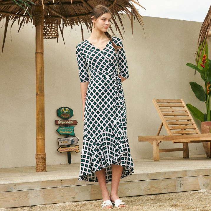 [8 Colors] Lipbbam 바이립밤 비비안느 프릴 랩 롱 원피스 LDM42(선택 1종)