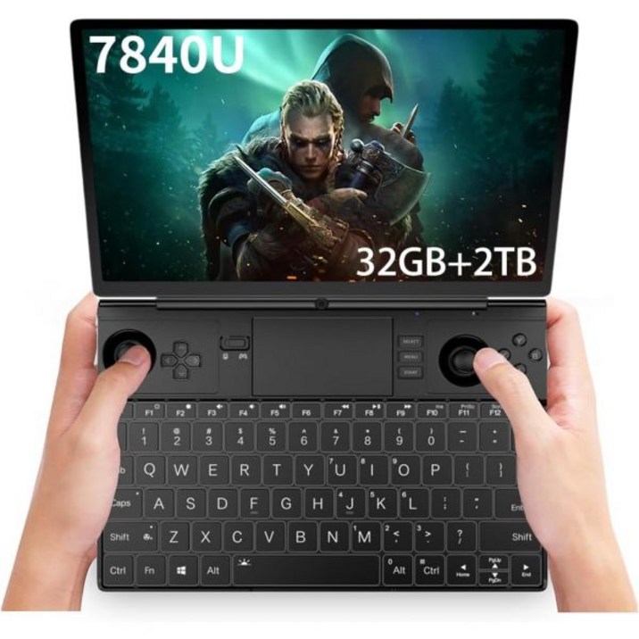 태블릿 PC 노트북 GPD 윈 맥스 2 2023 AMD 라이젠 7 7840U32GB+2TB 10.1인치 미니 핸드헬드 11 비디오 게임기 게임 플레이저 1920X1200 터치스