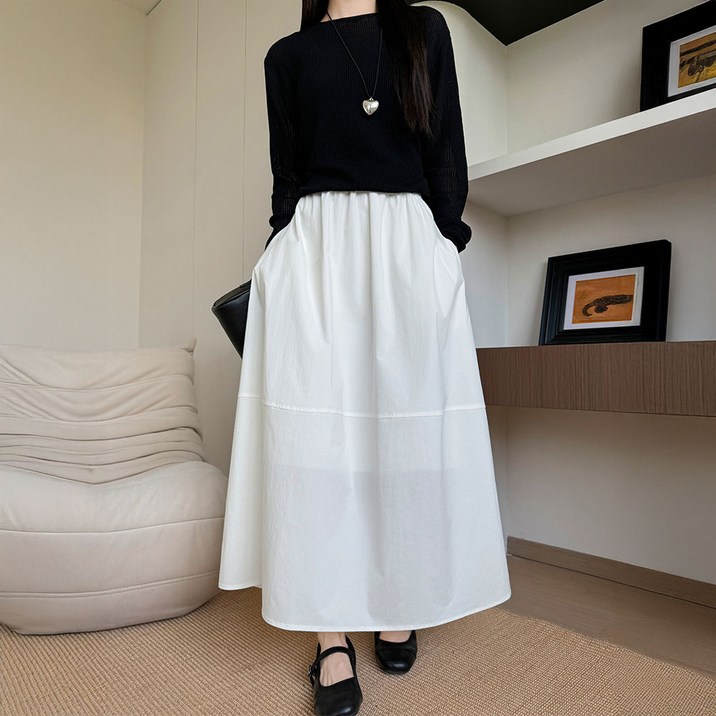 언에스온 캐쥬얼 롱 스커트