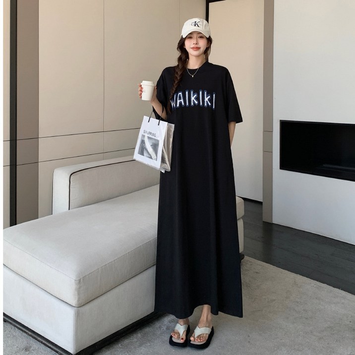 [엣지잇지] 와이키키 홈웨어 빅사이즈 원피스, 임부복 원피스, 간절기 원피스