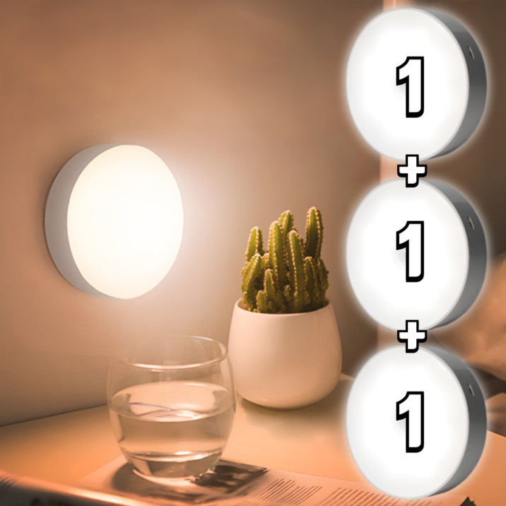 1+1+1 생활반점 스마트 자동점등 충전형 슬림 무선 led 센서등, 1개, 클린화이트