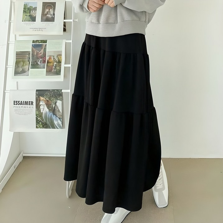 픽앤피크 빅사이즈 캉캉 롱스커트 66110
