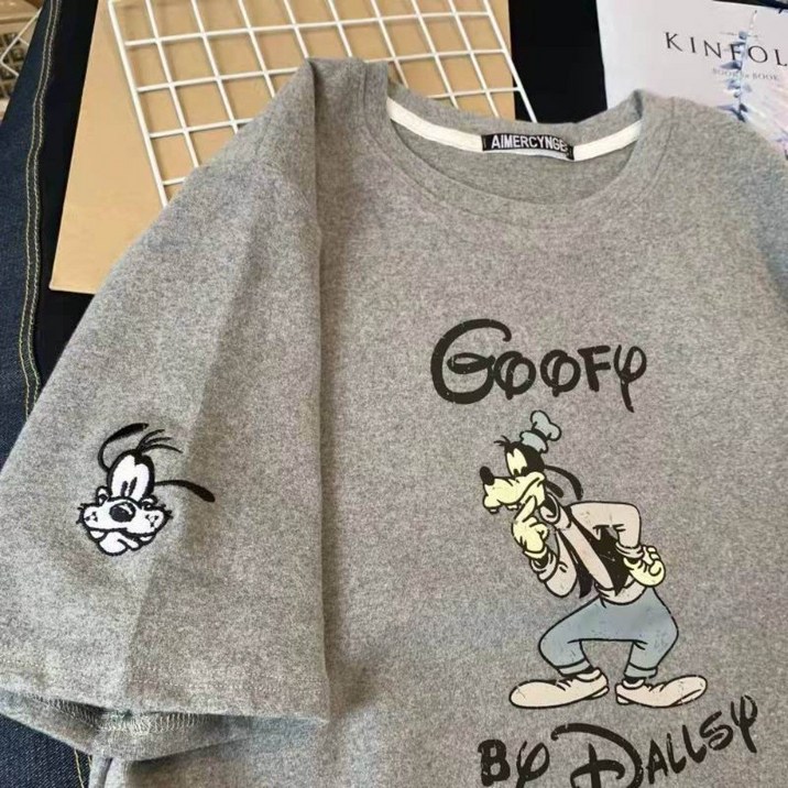 디즈니 캐릭터 남여공용 봄, 여름반팔 루즈핏스타일 반팔 티셔츠